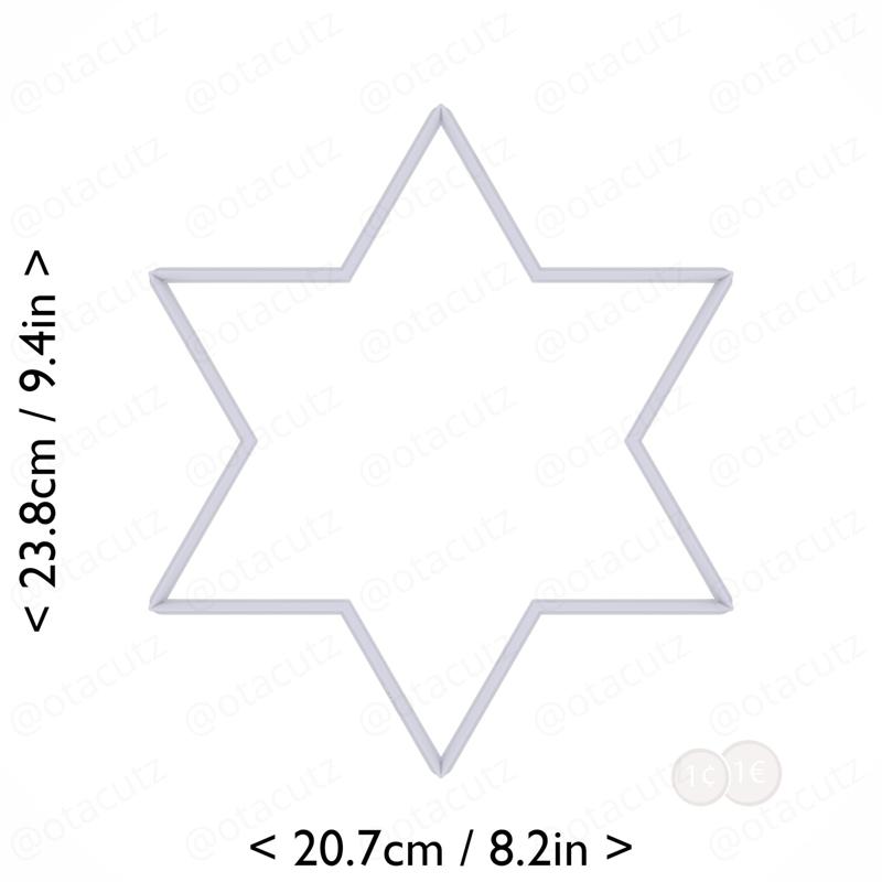 Hexagram Cookie Cutter 9in / 22.9cm