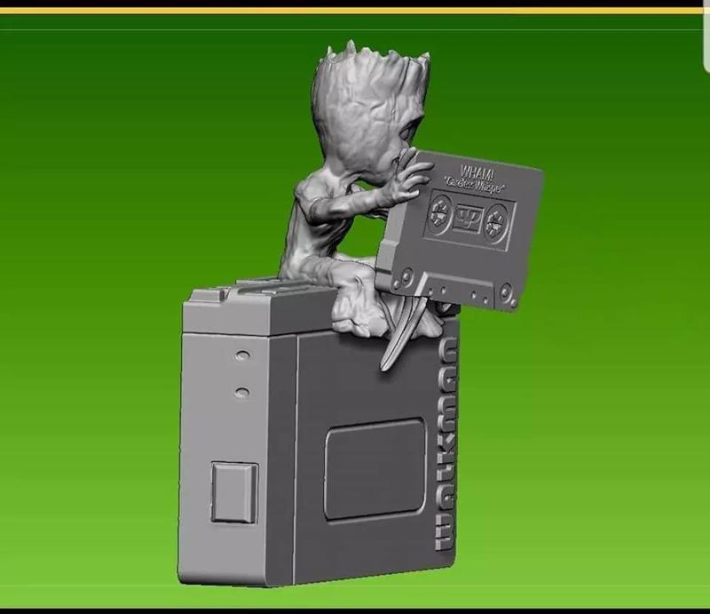 Baby Groot Mix tape fan art