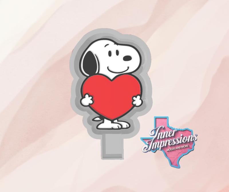 Snoopy Heart Freshie Mold