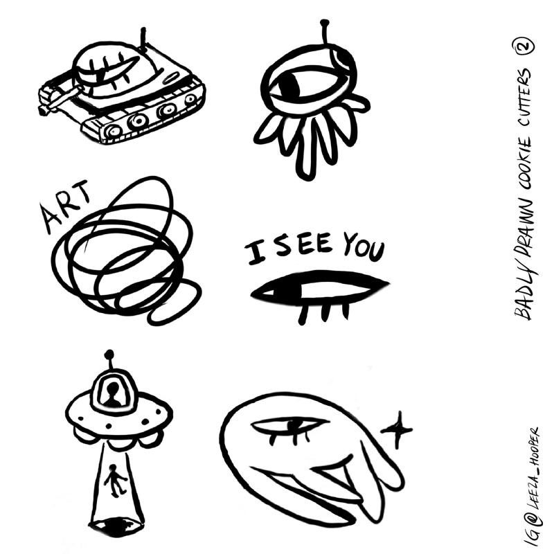 COOKIE CUTTERS (6) (BADLY DRAWN) SET 2