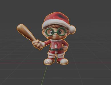 Christmas Baseball Player