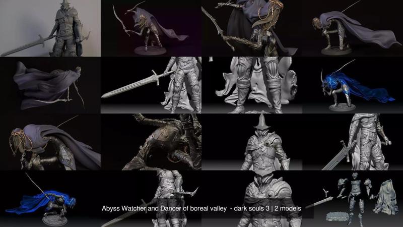 Abyss Watcher and Dancer of boreal valley  - dark souls 3 3D Model Collection
