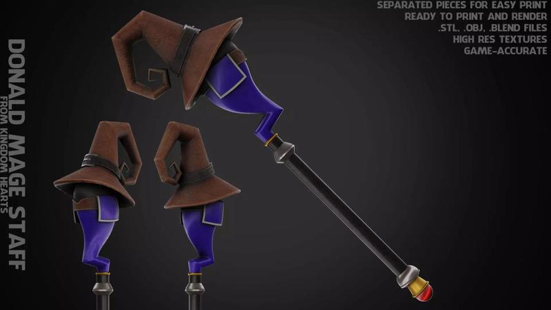 Kingdom Hearts Donald Duck Mage Staff for Cosplay