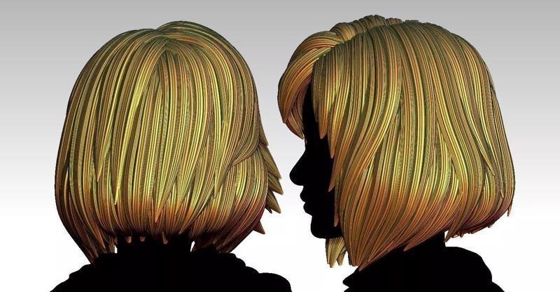 3D Hairstyles for girl V122