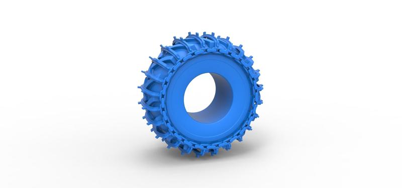Tire of Timberjack with single wheel track Scale 1:25