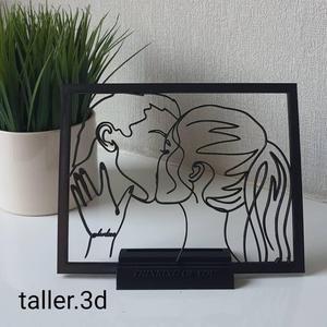 Hand on his face line art