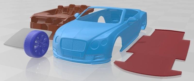 Bentley Continental GT Speed Cabrio 2015 Printable Car