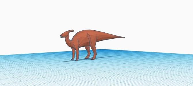 Low Polly Parasaurolophus