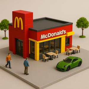 McD's fast food diorama for 1/64 cars hotwheels