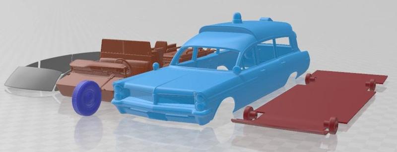 Pontiac Bonneville Mk3 StationWagon Ambulance Kennedy 1963 Printable Car