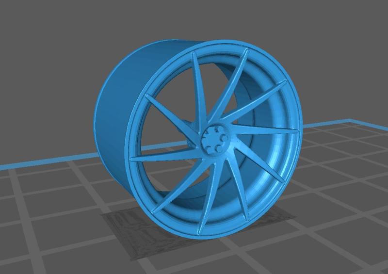 1/24 Scale Vossen Wheels (19 Inch)