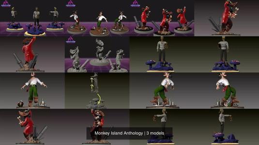 Monkey Island Anthology 3D Model Collection