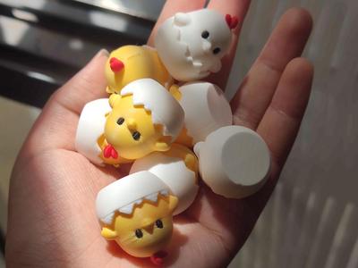 Cute Eggshell Chicks