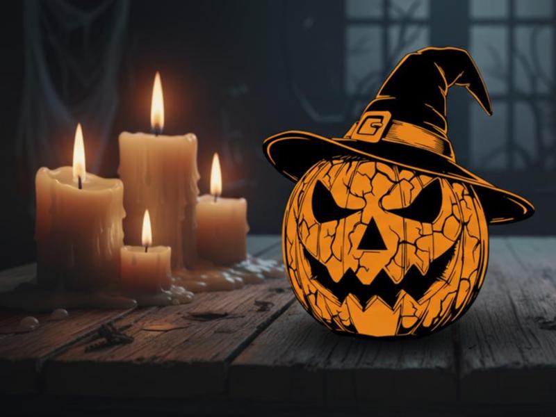 A scary Halloween pumpkin - Decoration