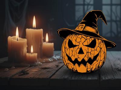 A scary Halloween pumpkin - Decoration