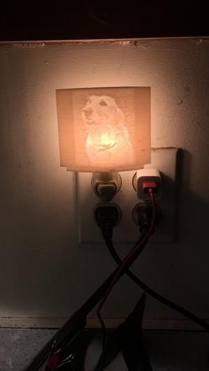 Lithophane nightlight base
