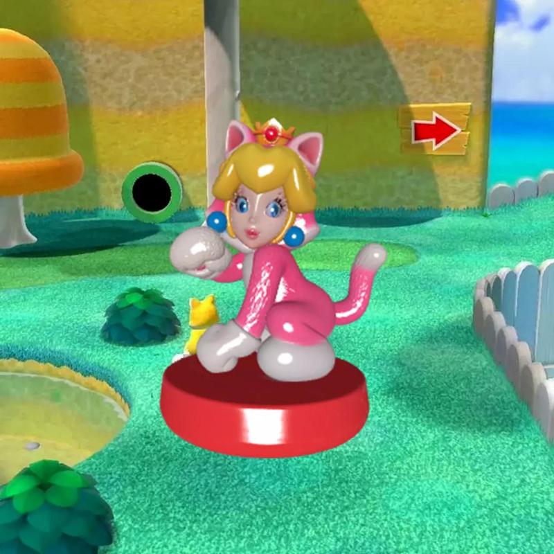 Amiibo Peach Cat - Fan Art