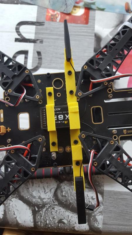 FrSky X8R mount for S500 quadcopter frame
