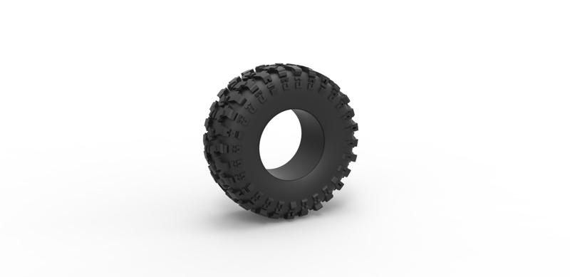 Diecast tire Baja Pro X Scale 1 to 25