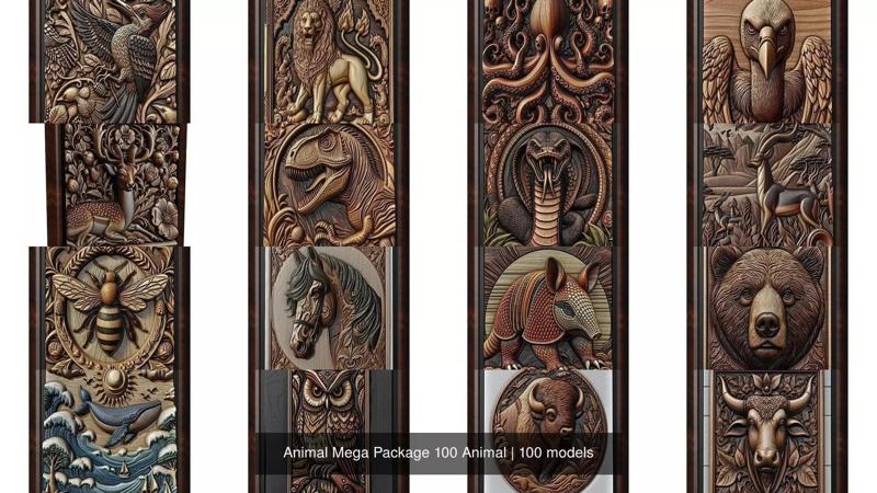 Animal Mega Package 100 Animal 3D Model Collection