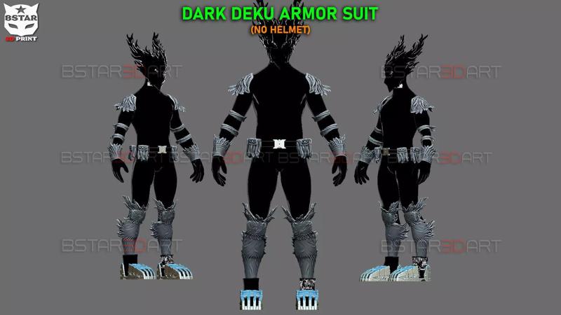 Dark Deku Armor Suit  - My Hero Academia Cosplay 3D Model Collection