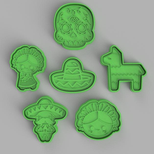 CORTANTES + ESTAMPAS MEXICO / MEXICO CUTTERS + STAMPS