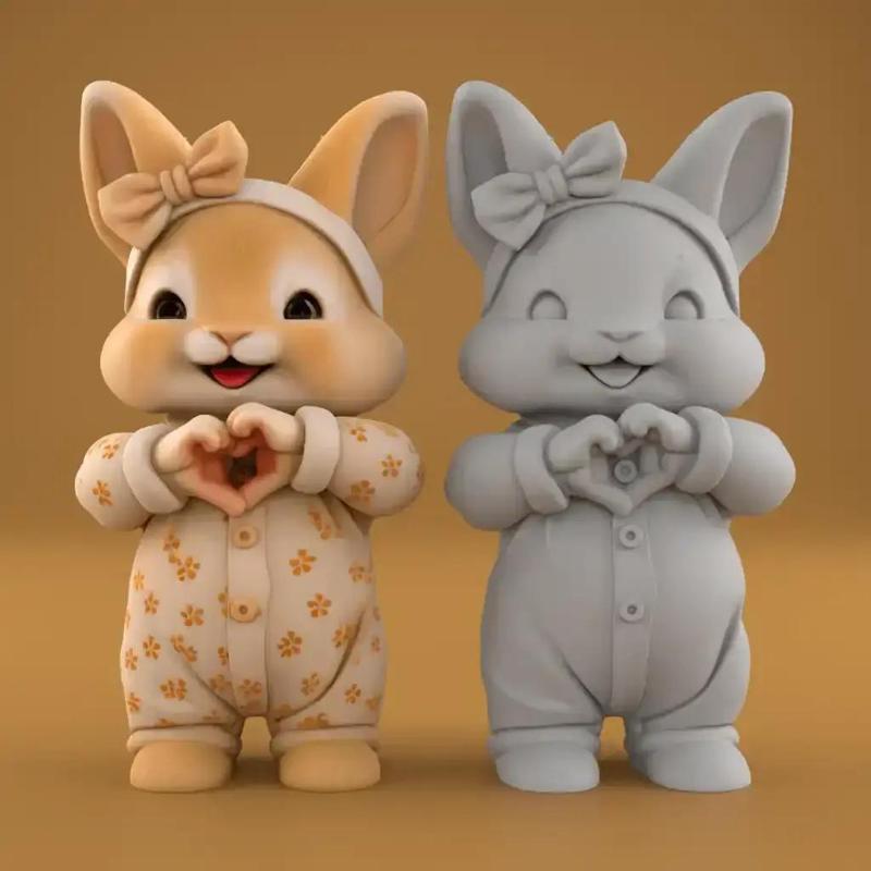 Adorable 3D Bunny Figurine Brings Joy and Happiness STL