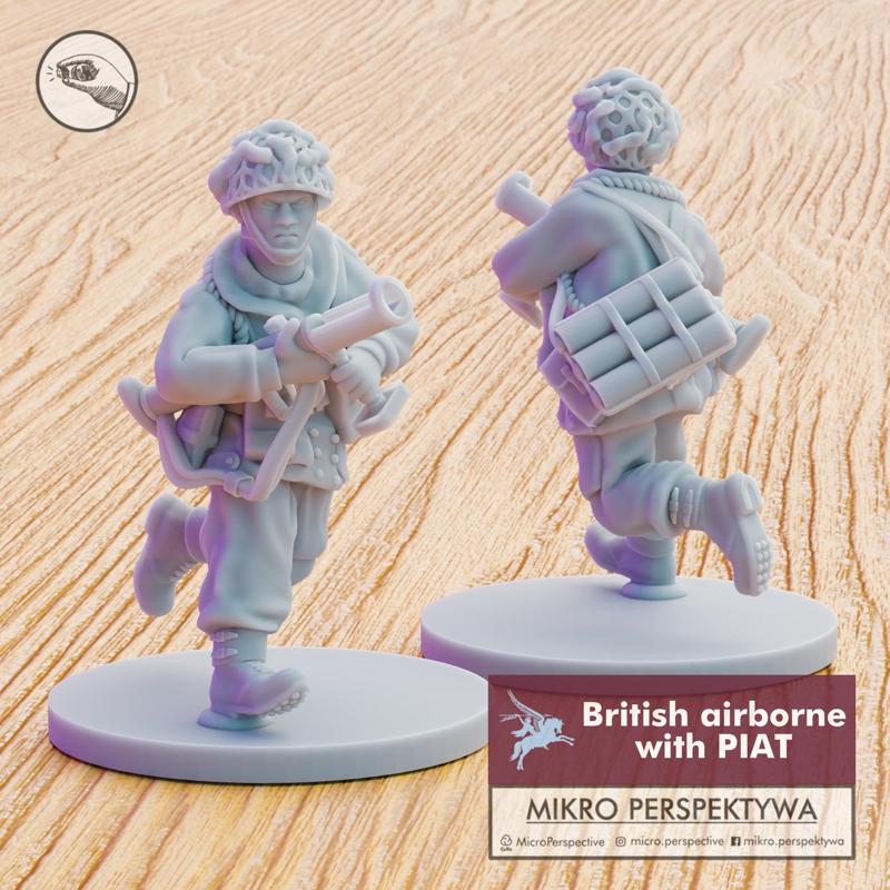 BRITISH AIRBORNE WIT PIAT 28MM PRESUPPORTED