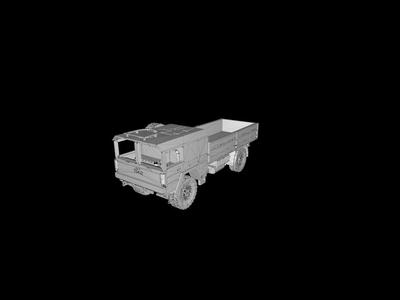 MAN mil gl 4x4 with flatbed open in 1:100