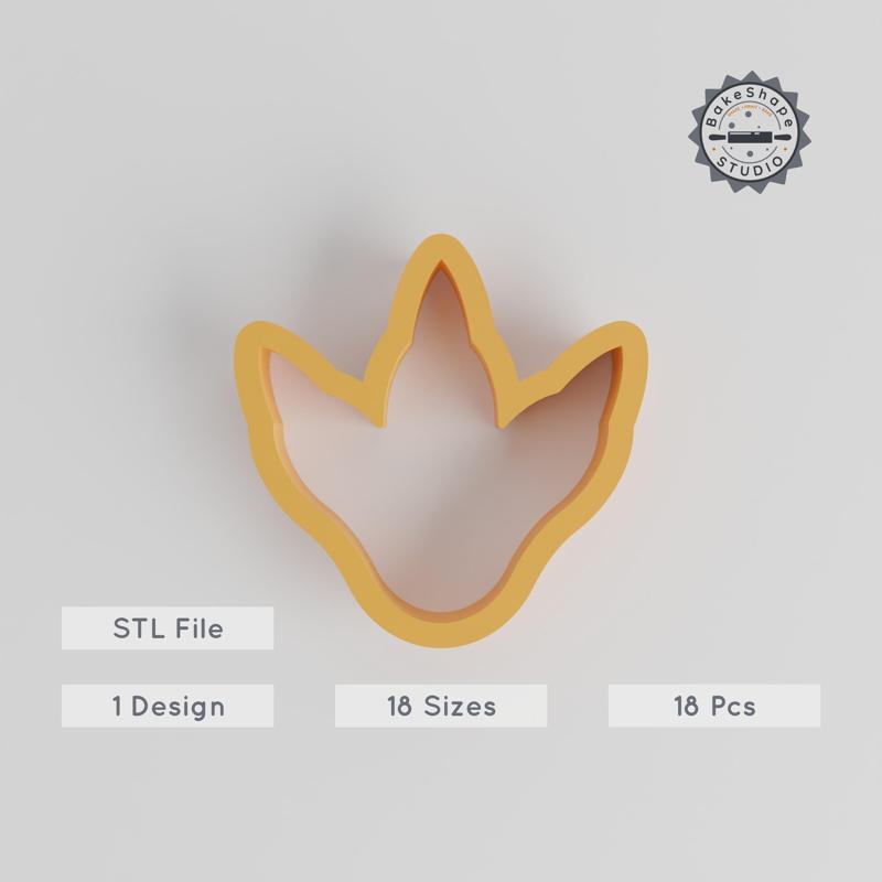Dinosaur Foot Shape Cutter Set, 18 Pieces, Cookie & Fondant Tool, Jurassic & Prehistoric Print