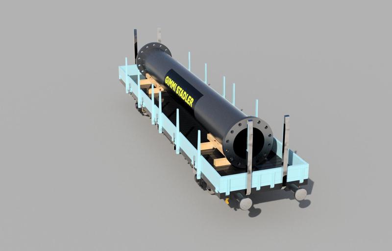 1/87 - HO Scale - Steel Pipe Cargo Train