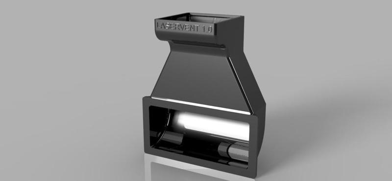 40W Laser Cutter Exhaust with fan adapter