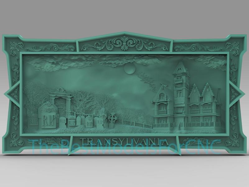 3D Model STL File for CNC Router Laser & 3D Printer Transylvania Castle