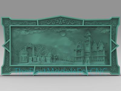 3D Model STL File for CNC Router Laser & 3D Printer Transylvania Castle