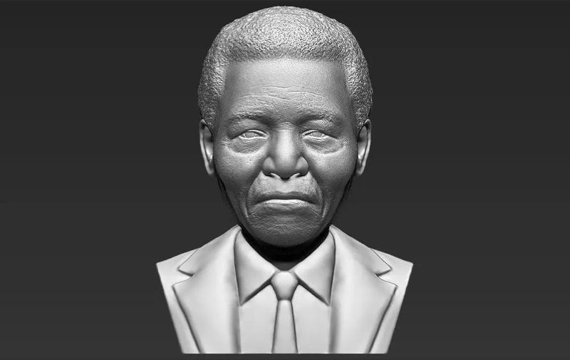Nelson Mandela bust 3D printing ready stl obj formats