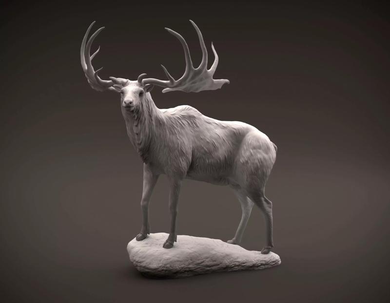 Megaloceros giganteus or Irish Elk intended for 3D printing