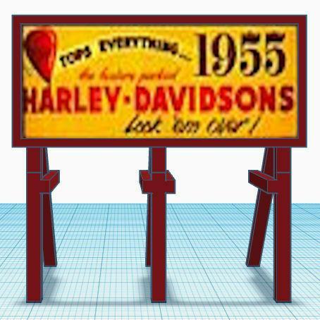 HO Scale Wooden Billboards 8ft 12ft