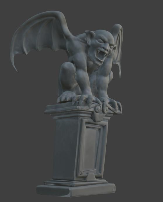Gargoyle Statue for Halloween - Gothic Decor 3D Print STL