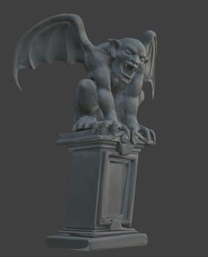 Gargoyle Statue for Halloween - Gothic Decor 3D Print STL