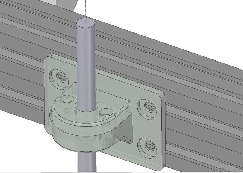 Scalable CoreXY v2 Threaded Rod nut holder for bed carriage (Using HICTOP parts)