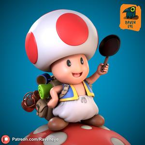 Toad from Super Mario Bros 3D print model