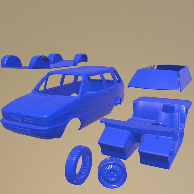 Alfa Romeo Z33 1984 PRINTABLE CAR IN SEPARATE PARTS