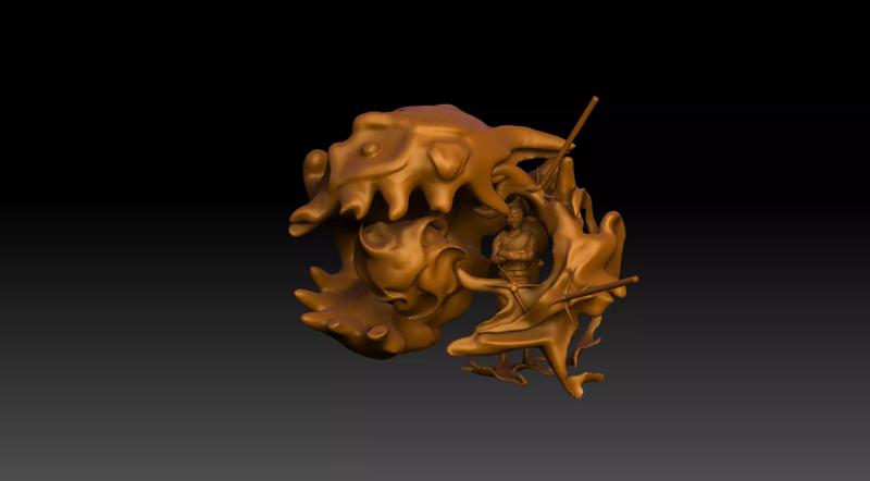 Gaara surrounded by sand