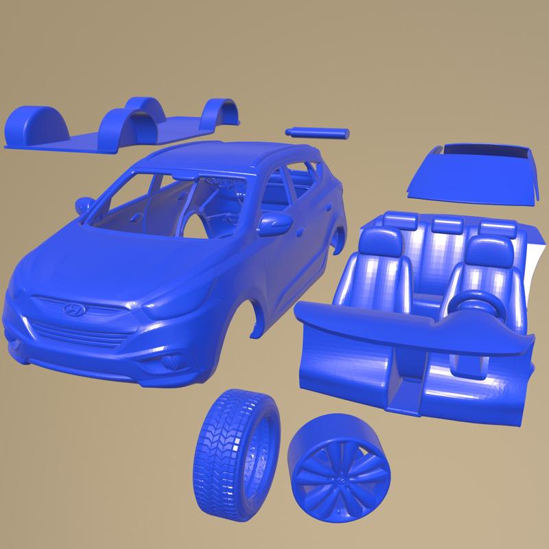Hyundai ix35 Tucson 2011 Printable Car In Separate Parts