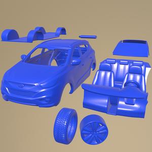 Hyundai ix35 Tucson 2011 Printable Car In Separate Parts