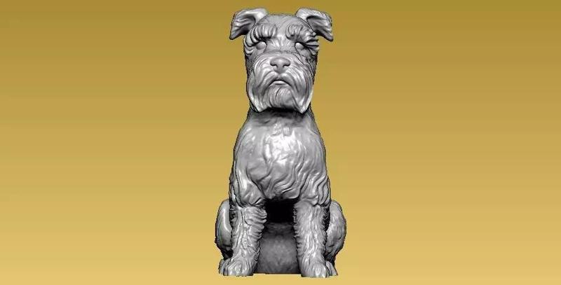 Decorative little dog - 3D print - statue