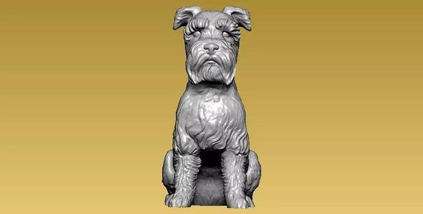 Decorative little dog - 3D print - statue