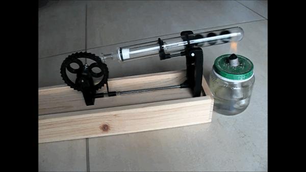 3D printed marble Stirling engine