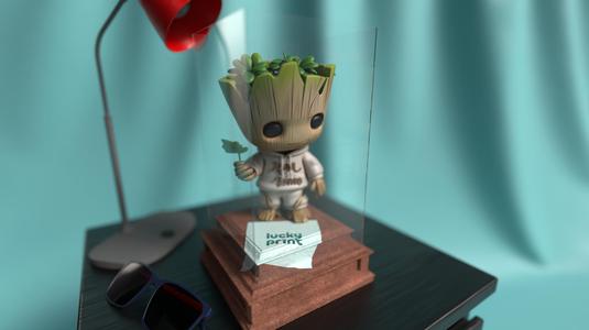 🌳 TotoroGroot Combo – Cute Mini 3D Printable Figure with Friendly Face 😊 (One-Piece STL) 🌿✨