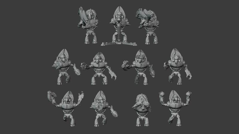 Halo grunt minors- 12 models including plasma cannon